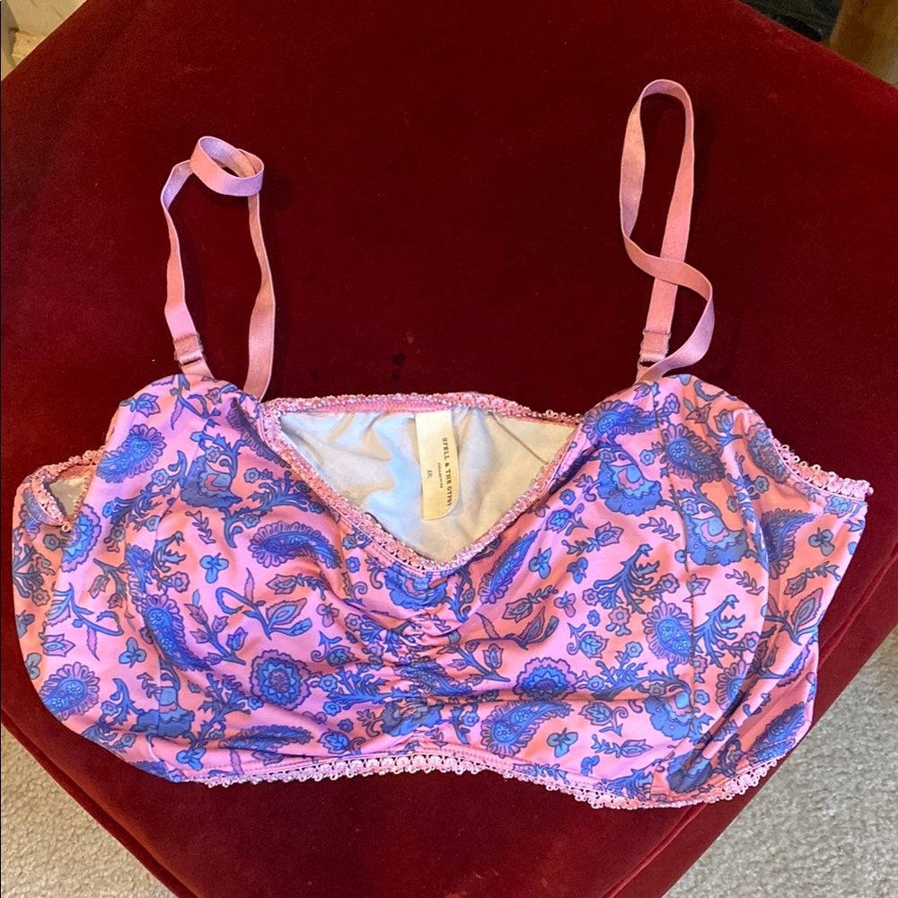 Spell Journey Bralette Pink Blue Floral
